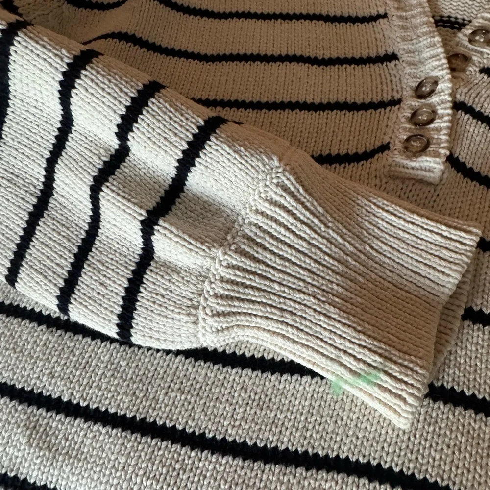 Sezane Leontine sweater size small (navy/ecru) - Picture 4 of 7